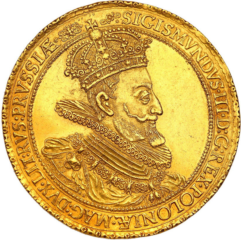 Zygmunt III Waza. Donatywa wagi 6 dukatów 1614 Gdańsk - RZADKOŚĆ R7-R8